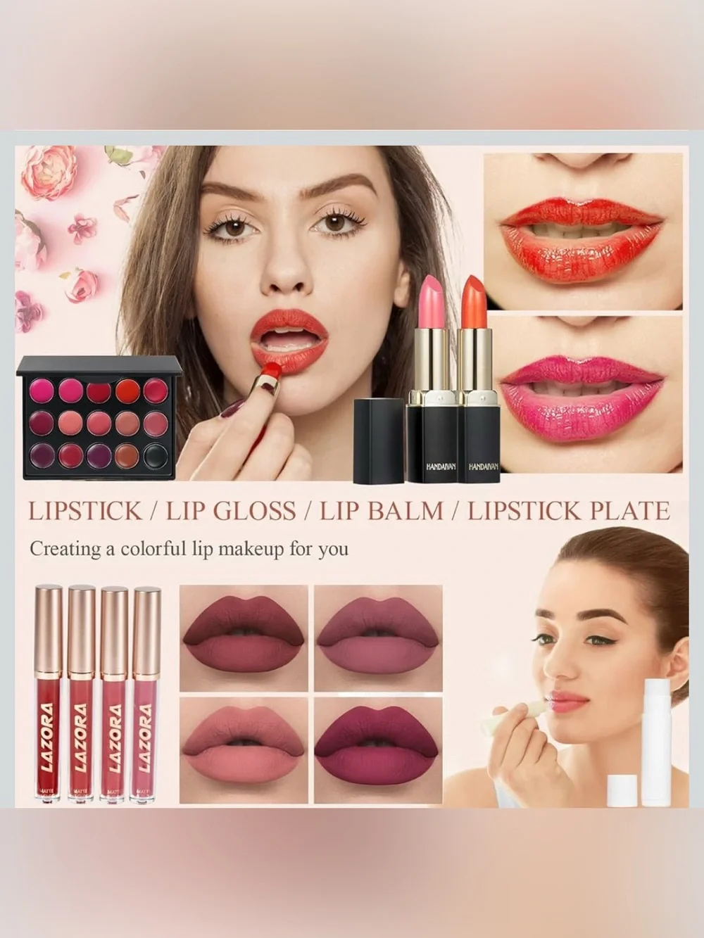 Lazora Pink and Neutral Women Makeup Kit - Complete Cosmetic Set